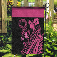 Breast Cancer Awareness Garden Flag Think Pink Polynesian Ribbon and Butterfly LT03 Garden Flag Pink - Polynesian Pride