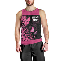 Breast Cancer Awareness Men Tank Top Think Pink Polynesian Ribbon and Butterfly LT03 - Polynesian Pride