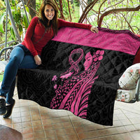 Breast Cancer Awareness Quilt Think Pink Polynesian Ribbon and Butterfly