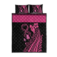 Breast Cancer Awareness Quilt Bed Set Think Pink Polynesian Ribbon and Butterfly LT03 - Polynesian Pride