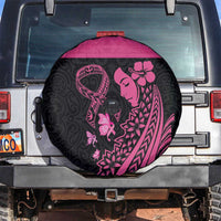 Breast Cancer Awareness Spare Tire Cover Think Pink Polynesian Ribbon and Butterfly LT03 Pink - Polynesian Pride