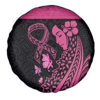 Breast Cancer Awareness Spare Tire Cover Think Pink Polynesian Ribbon and Butterfly LT03 - Polynesian Pride