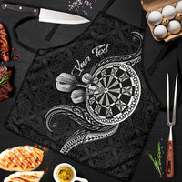 Personalised Niue Darts Masters Apron Tribal Hiapo Dartboard LT03 Black - Polynesian Pride