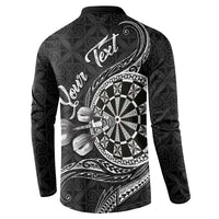 Personalised Niue Darts Masters Button Sweatshirt Tribal Hiapo Dartboard LT03 - Polynesian Pride