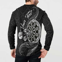 Personalised Niue Darts Masters Button Sweatshirt Tribal Hiapo Dartboard LT03 - Polynesian Pride