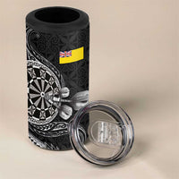 Personalised Niue Darts Masters 4 in 1 Can Cooler Tumbler Tribal Hiapo Dartboard LT03 - Polynesian Pride