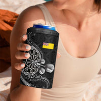 Personalised Niue Darts Masters 4 in 1 Can Cooler Tumbler Tribal Hiapo Dartboard LT03 - Polynesian Pride