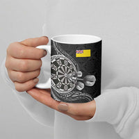 Personalised Niue Darts Masters Ceramic Mug Tribal Hiapo Dartboard LT03 - Polynesian Pride