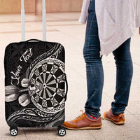 Personalised Niue Darts Masters Luggage Cover Tribal Hiapo Dartboard - Polynesian Pride