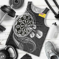 Personalised Niue Darts Masters Men Tank Top Tribal Hiapo Dartboard - Polynesian Pride