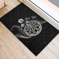 Personalised Niue Darts Masters Rubber Doormat Tribal Hiapo Dartboard LT03 - Polynesian Pride