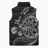 Personalised Niue Darts Masters Sleeveless Puffer Jacket Tribal Hiapo Dartboard LT03 - Polynesian Pride