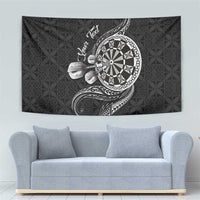 Personalised Niue Darts Masters Tapestry Tribal Hiapo Dartboard - Polynesian Pride
