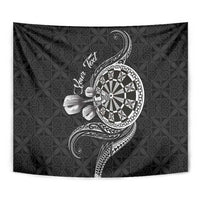 Personalised Niue Darts Masters Tapestry Tribal Hiapo Dartboard - Polynesian Pride