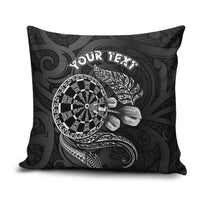 Personalised New Zealand Aotearoa Darts Masters Pillow Cover Tribal Silver Fern and Ta Moko Dartboard - Polynesian Pride