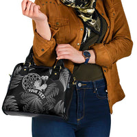 Personalised New Zealand Aotearoa Darts Masters Shoulder Handbag Silver Fern and Maori Spirit - Polynesian Pride