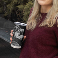 Personalised New Zealand Aotearoa Darts Masters Tumbler Cup Silver Fern and Maori Spirit - Polynesian Pride
