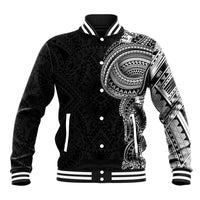 Traditional Polynesian Art Tattoos Baseball Jacket Black Color LT03 Unisex Black - Polynesian Pride
