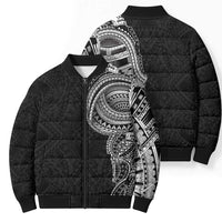 Traditional Polynesian Art Tattoos Bomber Puffer Jacket Black Color LT03 - Polynesian Pride