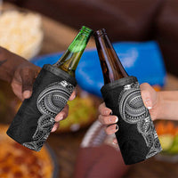 Traditional Polynesian Art Tattoos 4 in 1 Can Cooler Tumbler Black Color LT03 - Polynesian Pride