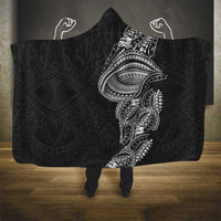 Traditional Polynesian Art Tattoos Hooded Blanket Black Color - Polynesian Pride