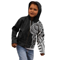 Traditional Polynesian Art Tattoos Kid Hoodie Black Color - Polynesian Pride