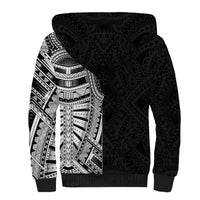 Traditional Polynesian Art Tattoos Sherpa Hoodie Black Color LT03 - Polynesian Pride