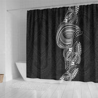 Traditional Polynesian Art Tattoos Shower Curtain Black Color - Polynesian Pride