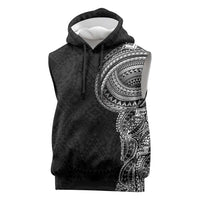 Traditional Polynesian Art Tattoos Sleeveless Hoodie Black Color LT03 Black - Polynesian Pride