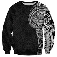 Traditional Polynesian Art Tattoos Sweatshirt Black Color LT03 Unisex Black - Polynesian Pride
