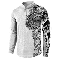 Traditional Polynesian Art Tattoos Button Sweatshirt White Color LT03 - Polynesian Pride