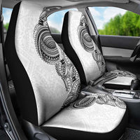Traditional Polynesian Art Tattoos Car Seat Cover White Color - Polynesian Pride