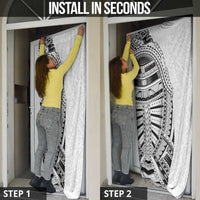 Traditional Polynesian Art Tattoos Door Cover White Color - Polynesian Pride