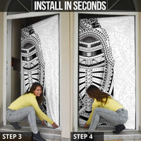 Traditional Polynesian Art Tattoos Door Cover White Color - Polynesian Pride
