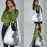 Traditional Polynesian Art Tattoos Grocery Bag White Color - Polynesian Pride