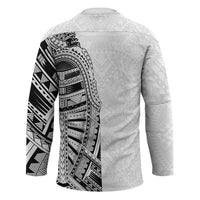 Traditional Polynesian Art Tattoos Hockey Jersey White Color LT03 - Polynesian Pride