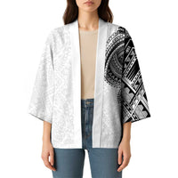 Traditional Polynesian Art Tattoos Kimono White Color LT03 - Polynesian Pride