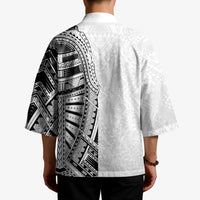 Traditional Polynesian Art Tattoos Kimono White Color LT03 - Polynesian Pride