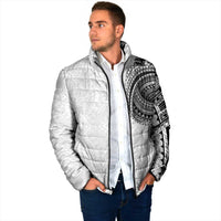 Traditional Polynesian Art Tattoos Padded Jacket White Color LT03 - Polynesian Pride