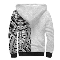 Traditional Polynesian Art Tattoos Sherpa Hoodie White Color LT03 - Polynesian Pride