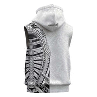 Traditional Polynesian Art Tattoos Sleeveless Hoodie White Color LT03 - Polynesian Pride