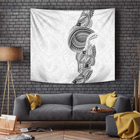 Traditional Polynesian Art Tattoos Tapestry White Color - Polynesian Pride