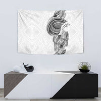 Traditional Polynesian Art Tattoos Tapestry White Color - Polynesian Pride