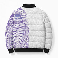 Traditional Polynesian Art Tattoos Bomber Puffer Jacket Purple Color LT03 - Polynesian Pride
