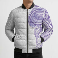 Traditional Polynesian Art Tattoos Bomber Puffer Jacket Purple Color LT03 - Polynesian Pride
