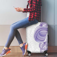 Traditional Polynesian Art Tattoos Luggage Cover Purple Color - Polynesian Pride