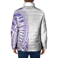 Traditional Polynesian Art Tattoos Padded Jacket Purple Color LT03 - Polynesian Pride