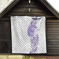 Traditional Polynesian Art Tattoos Quilt Purple Color - Polynesian Pride
