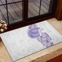 Traditional Polynesian Art Tattoos Rubber Doormat Purple Color LT03 - Polynesian Pride