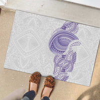Traditional Polynesian Art Tattoos Rubber Doormat Purple Color LT03 - Polynesian Pride